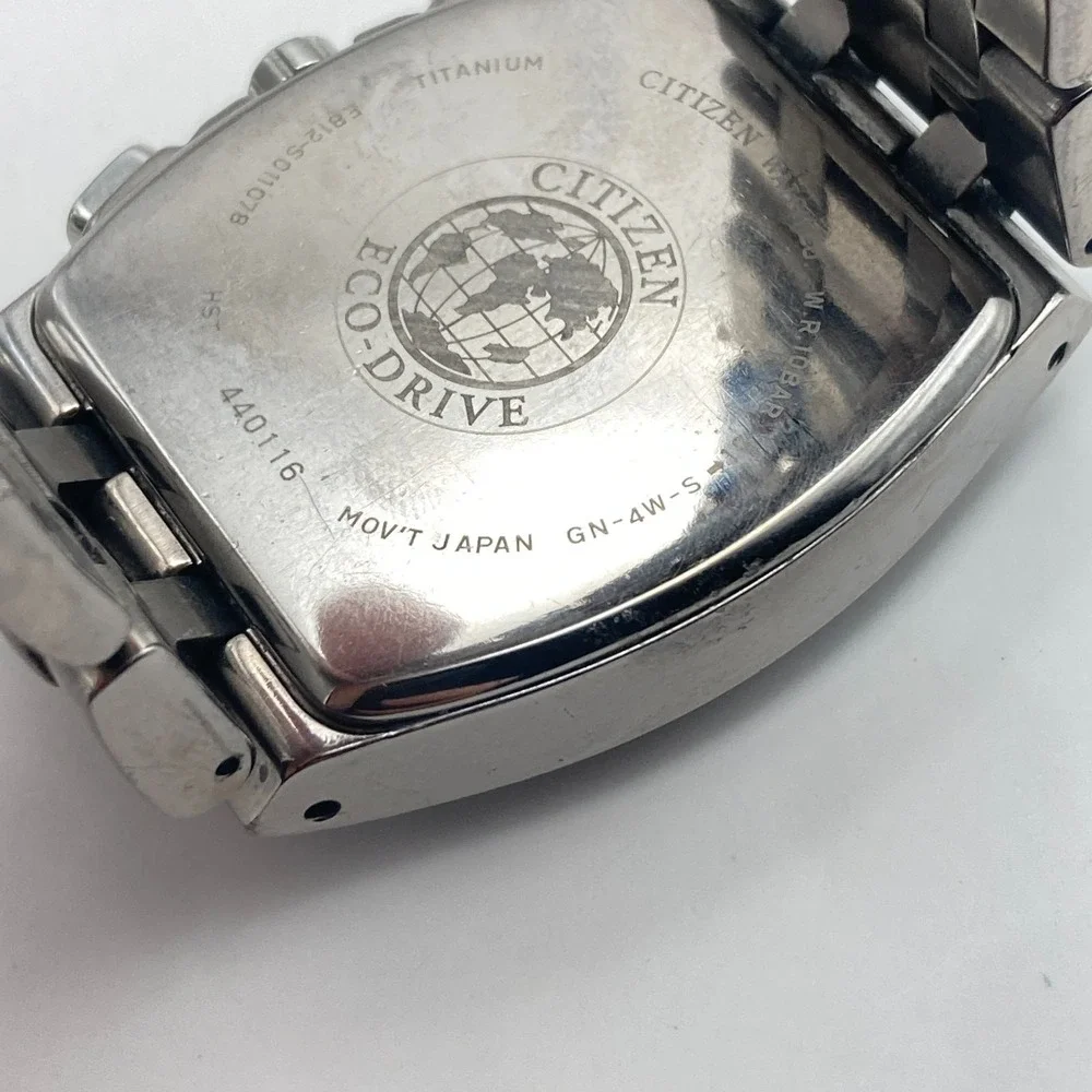 Citizen Eco-Drive Mens Watch Silver Tone Perpetual Calendar E812-S011078 7.5